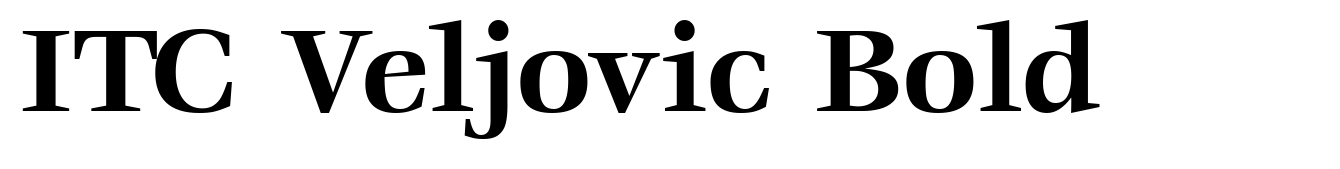 ITC Veljovic Bold